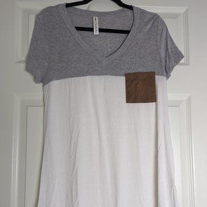 Vanilla Bay Two Tone Womens Tunic Blouse